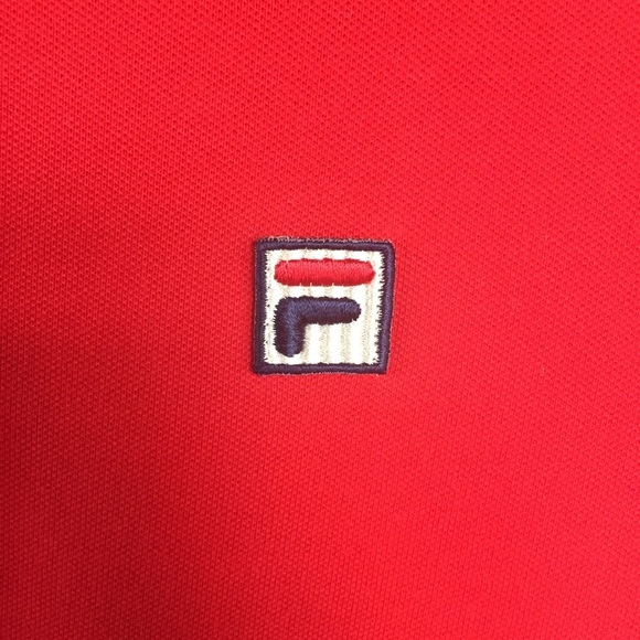 Fila Red Polo Top Size M - Picture 3 of 5